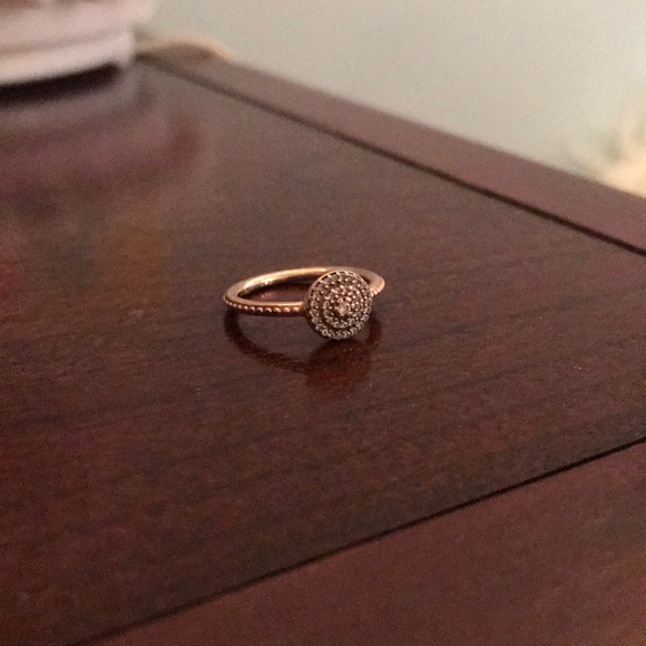 Pandora Rose Gold Elegant Sparkle Ring 